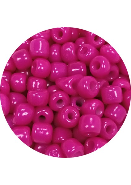 Dökme Cam Kum Boncuk Büyük Boy (6/0) 4 mm - 60 Gram - Açık Mor - BNC130
