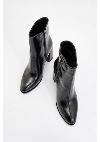 Jewel Siyah Cilt Kadın Topuklu Bot fiyatları