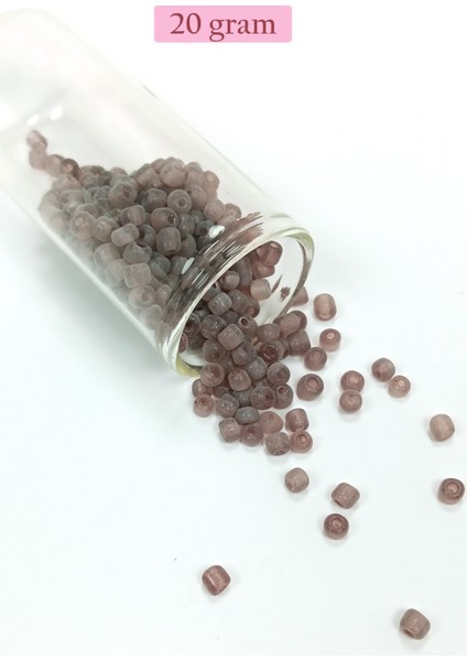 Dökme Cam Kum Boncuk Büyük Boy (6/0) 4 mm - 4 Renk - Toplam 80 Gram - BNC415