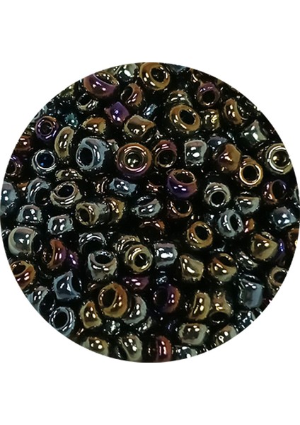 Dökme Cam Kum Boncuk (8/0) 3 mm - 20 Gram - Alacalı Renk - BNC151