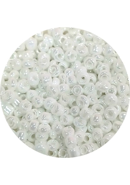 Dökme Cam Kum Boncuk (8/0) 3 mm - 20 Gram - Parlak Beyaz - BNC153