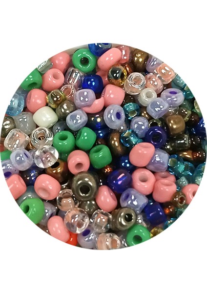Dökme Cam Kum Boncuk (8/0) 3 mm - 20 Gram - Çok Renkli - BNC158