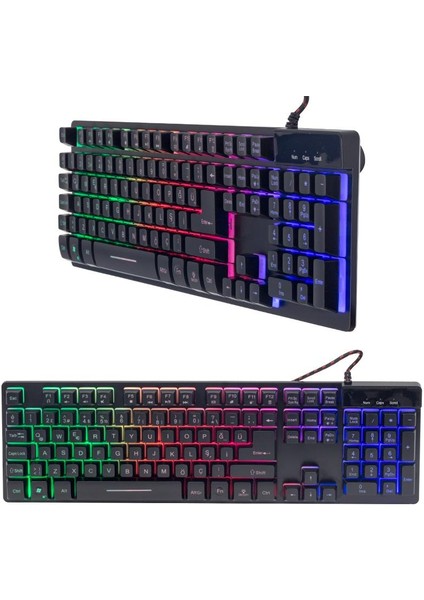 HL-18744 Metal Kasa Rgb Işıklı Kablolu Oyuncu Q Klavye ZYG-800 fiyatları