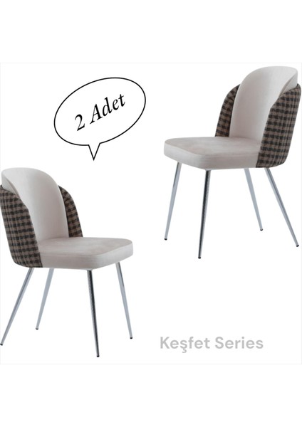 Keşfet Series Sandalye , 2 Adet , Mutfak , Oturma Odası, Salon, Metal Ayak , Çok Amaçlı