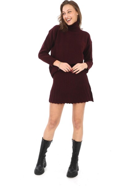 Kazak Etek Triko Takım-Bordo fiyatları