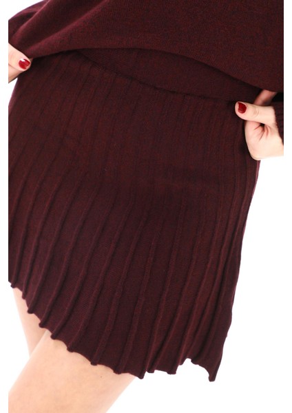 Kazak Etek Triko Takım-Bordo fırsatları