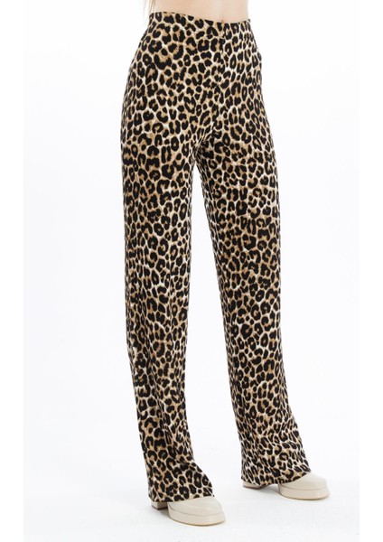 Extra Yumuşak Uzun Viskon Pantolon Home&outdoor-Leopar fiyatları