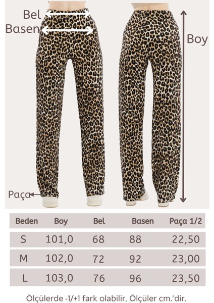 Extra Yumuşak Uzun Viskon Pantolon Home&outdoor-Leopar indirimleri