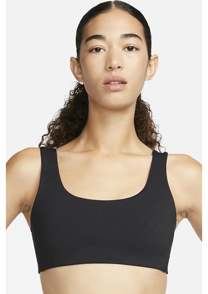 Dri Fit Alate All U Light-Support Sports Bra Hafif Destekli Hafif Astarlı U Yakalı Kadın Spor Sütyeni Siyah