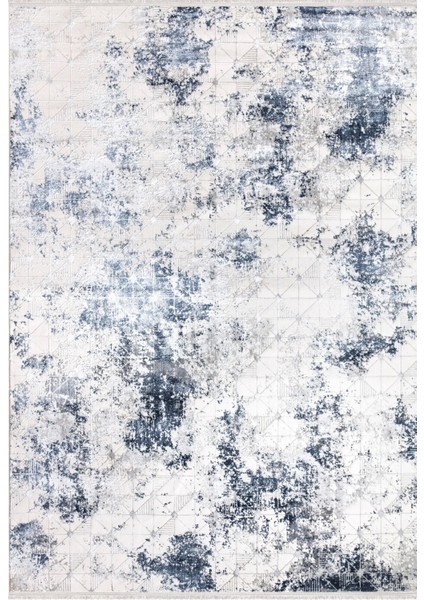 Opal 4027 Mavi Krem Uzun Ömürlü Yumuşak Polyester Halı