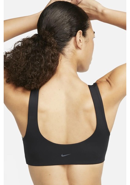 Dri Fit Alate All U Light-Support Sports Bra Hafif Destekli Hafif Astarlı U Yakalı Kadın Spor Sütyeni Siyah