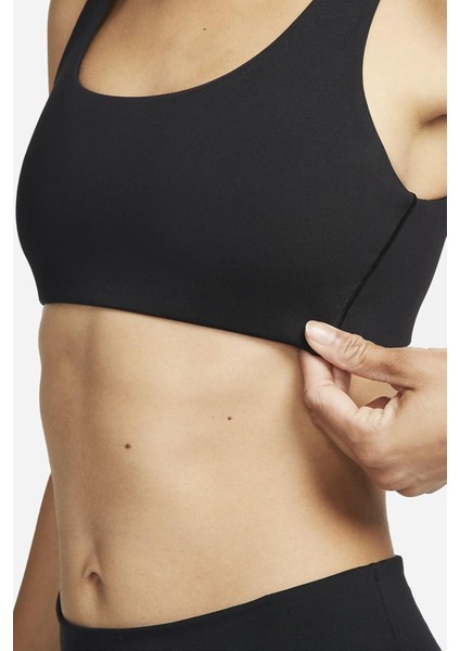 Dri Fit Alate All U Light-Support Sports Bra Hafif Destekli Hafif Astarlı U Yakalı Kadın Spor Sütyeni Siyah