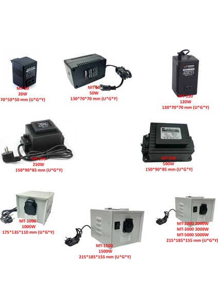 220V - 110V 2000Va Çevirici Adaptör - Transformatör