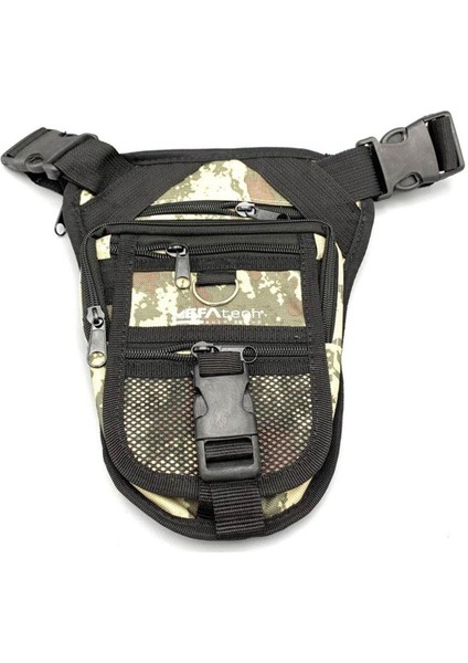 Motorcu Bacak Çantası 8 Cepli- Kamuflaj Siyah Renk fiyatları