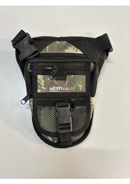 Motorcu Bacak Çantası 8 Cepli- Kamuflaj Siyah Renk fırsatları