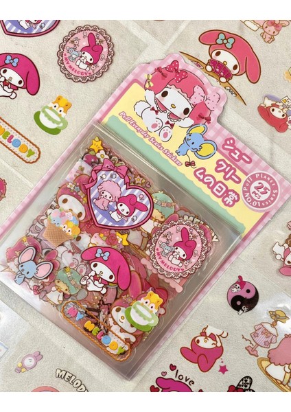 Sanrio Karakter My Melody 25 Yaprak 200 Adet Pet Sticker Set Pembe Paket/Su Geçirmez/Etiket/Çıkartma indirimleri