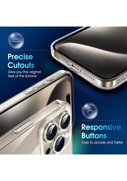 iPhone 15 Pro Max Kılıf Kamera Çıkıntılı Korumalı Renksiz Yumuşak Şeffaf Silikon Kapak