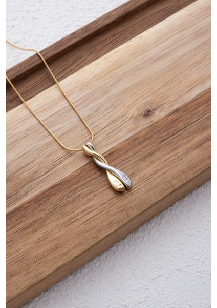 By Florya Jewelry Çelik 24 Sayılı Kolye Kararmaz Sarmal Kolye Çift Renkli 45 cm modelleri