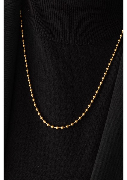 By Florya Jewelry Çelik Top Dorika Zincir Kolye Top Boncuk Zincir 3 mm Kombinlik indirimleri