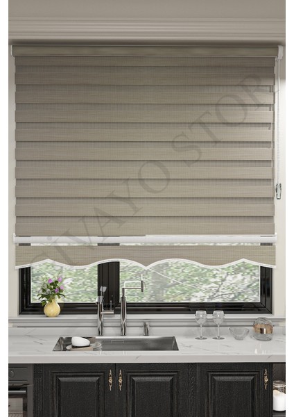 Sütlü Kahve Ithal Bambu Etek Dilimli Stor Zebra Perde fırsatları