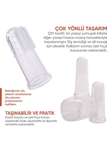 İkili Silikon Parmak Fırça