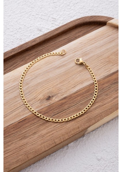 By Florya Jewelry Çelik İnce Gurmet Zincir Bileklik Kararmaz 3 mm Unisex fiyatları
