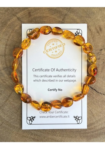 Damla Kehribar Karamel Rengi Lastikli Yetişkin Bileklik fiyatları