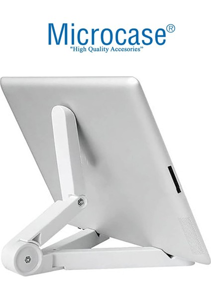 Vorcom S12 10.1 Inch Tablet Için Bluetooth Klavye + Mouse + Tablet Standı - AL4514 Beyaz