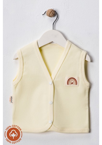 Unisex Bebek Arma Detaylı Organik Pamuklu 3-6-9 Ay 2li Penye Bebek Yelek Set modelleri
