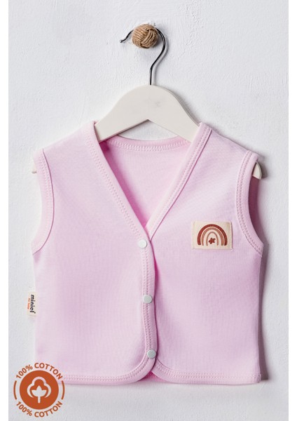 Unisex Bebek Arma Detaylı Organik Pamuklu 3-6-9 Ay 2li Penye Bebek Yelek Set modelleri
