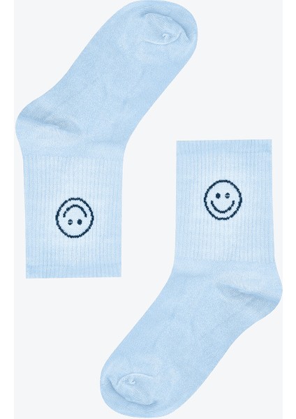 Mavi Smile Bamboo Soket Çorap