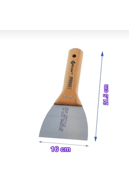 Ahşap Saplı Macun Ispatulası 16 cm