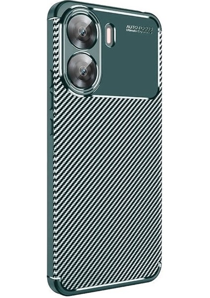 Xiaomi Poco X7 Pro Uyumlu Kılıf Negro Karbon Desen Yeşil + Ekran Koruyucu