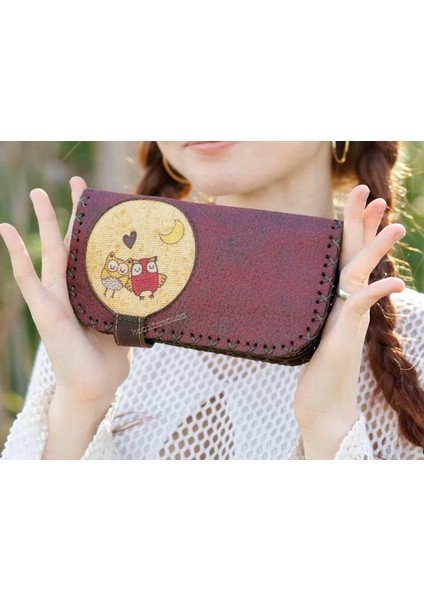 Baykuş Figürlü Kapaklı Sırt Çantası Etnik Bohem Style Cüzdan Kombin Çanta Yeşil Cüzdan Bordo indirimleri