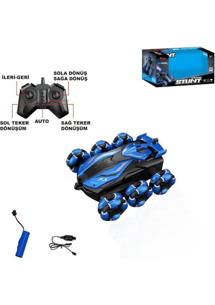 SYR-666-818 Kumandalı Şarjlı 2.4 Ghz 6 Tekerlekli Buhar Atan Akrorbat Araba fiyatları