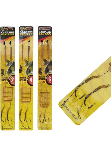 Exc 555 Sazan Boili Takımı Teflon Iğneli 25LB 2