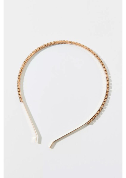 Parlak Sıralı Taşlı Altın Rengi Metal Kadın Taç modelleri