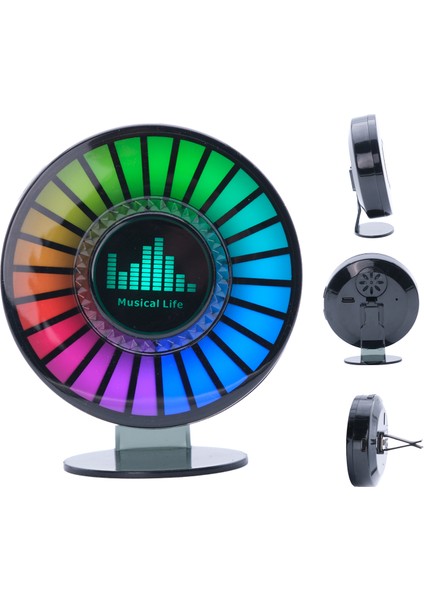 Rgb Sese Duyarlı Şarjlı Disko LED Oto Koku Hazneli - USB Güçlü LED Ortam Müzik Ritim Aydınlatması