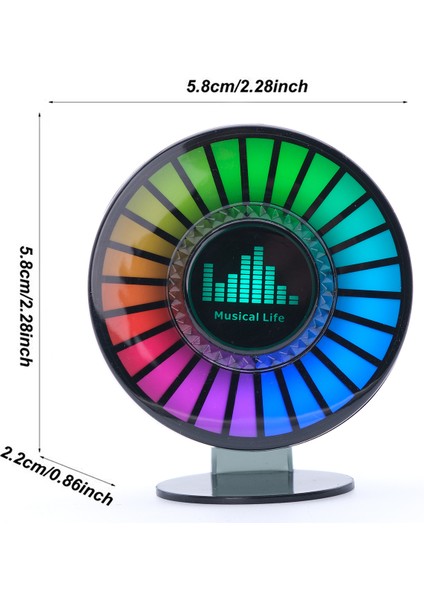Rgb Sese Duyarlı Şarjlı Disko LED Oto Koku Hazneli - USB Güçlü LED Ortam Müzik Ritim Aydınlatması