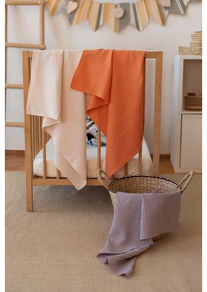 Çok Amaçlı Müslin Örtü & Battaniye 3'lü Set %100 Pamuk Oeko-Teks Sertifikalı 80X80 cm fiyatları
