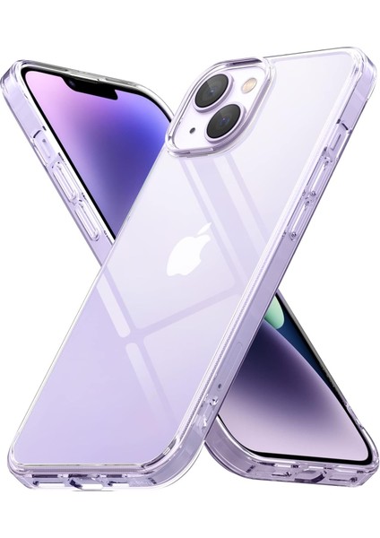 Apple iPhone 13 Kılıf Kamera Çıkıntılı Korumalı Yumuşak Şeffaf Silikon + 9h Ekran Koruyucu Cam Set 2in1