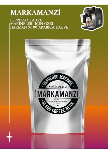 Otomatik Espresso Kahve Makineleri Için Özel Harmanlanmış ve Kavrulmuş Arabica Çekirdek 250 gr