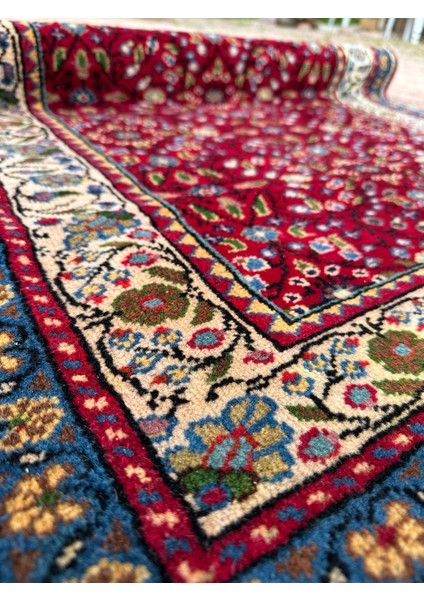 90 x 128 cm Türk Halı, El Dokuma Harika Kondisyonlu Yün Halı, Nostaljik Kilim, Çiçek Desenli Kayseri Halısı