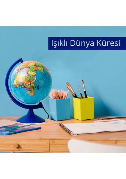Gürbüz Eco 47203 Işıklı Siyasi Dünya Küresi 20 cm