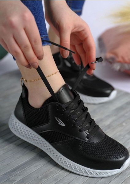 Kadın Erkek Kalın Taban Yazlık Fileli Hafif Rahat Esnek Taban Sneaker Spor Ayakkabı