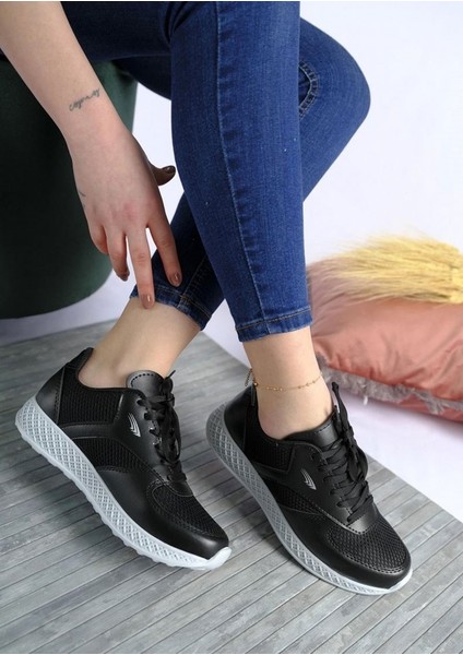 Kadın Erkek Kalın Taban Yazlık Fileli Hafif Rahat Esnek Taban Sneaker Spor Ayakkabı