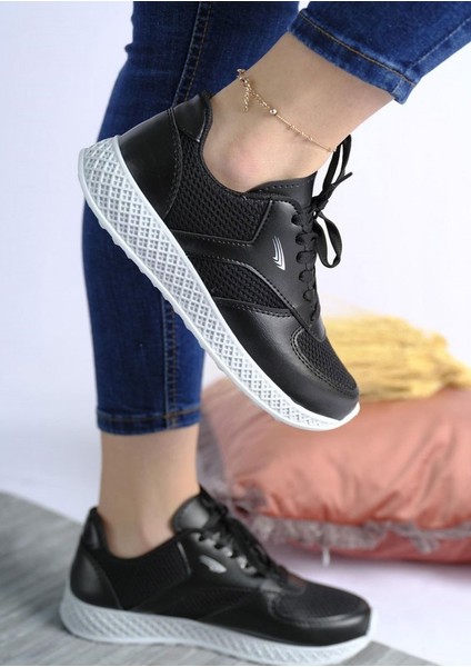 Kadın Erkek Kalın Taban Yazlık Fileli Hafif Rahat Esnek Taban Sneaker Spor Ayakkabı