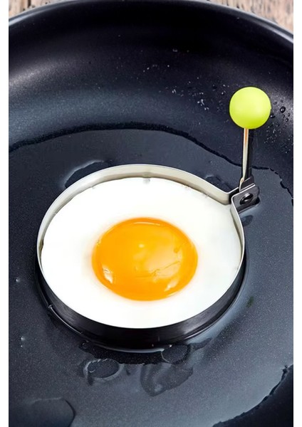 Paslanmaz Yumurta Pankek Kalıbı Yuvarlak Paslanmaz Şekil Verici Yumurta Hamur Kalıbı