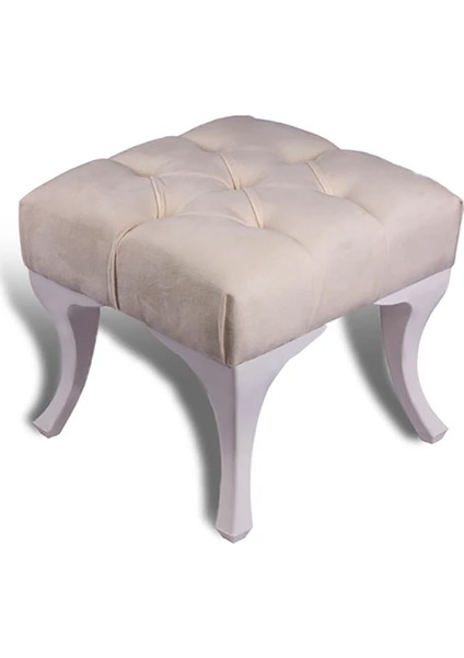 Kapitoneli Kapıönü Ayak Ucu Bench Puf Makyaj Koltuğu– 50 x 50 cm