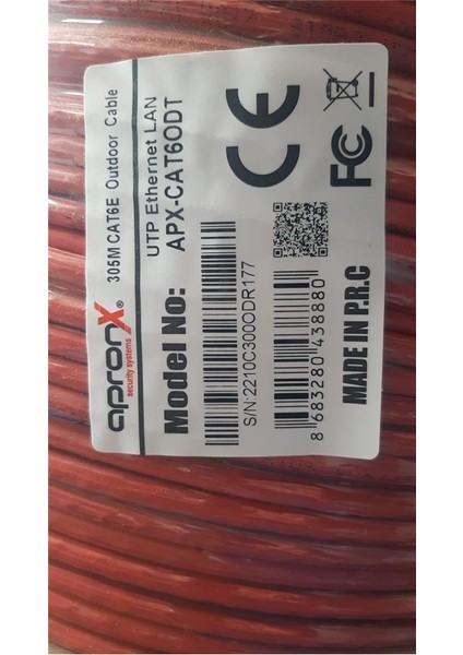 Cat6 23AWG 305MT Outdoor 0,57MM Turuncu Utp Kablo